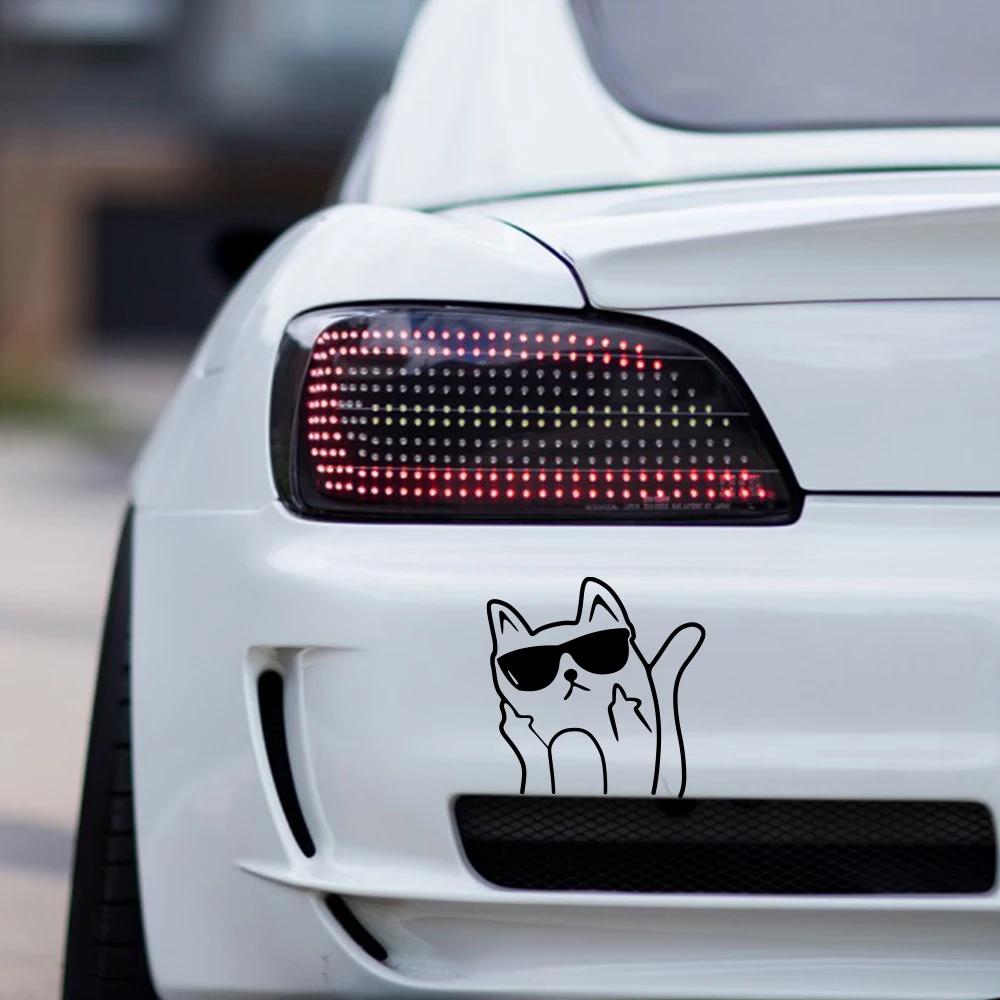 Cute Cat Car Stickers Creative Auto Whole Body Decals Waterproof Styling PVC Film Car Decoration Auto Exterior Accessories