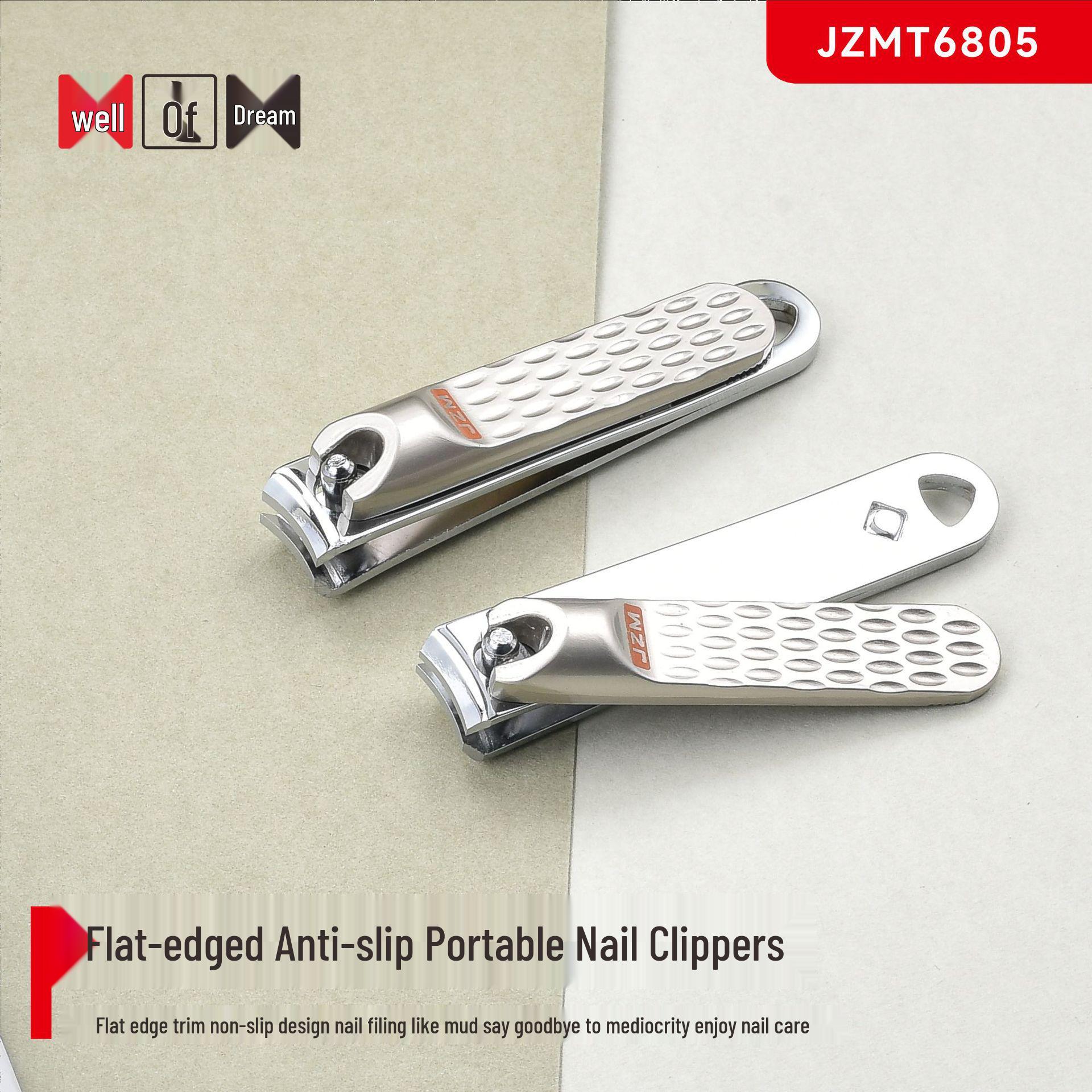 Jingzhi Meng Flat Edge Anti-Slip Nail Clippers – Portable Manicure Tool None