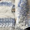 Children's 3D Flower Embroidered Organza Fabric In Stock