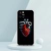 Mechanical Heart Phone Case for iPhone 16 15 14 13 12 Pro Max Transparent Soft for iPhone 11 Pro Max 7 8 Plus XS XR Shell