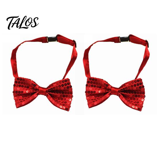 Adult Child Formal Wear Sparkly Sequin Bow Tie, Adjustable Glitter Necktie for Men, Shining Magic Show Tie Shiny Pre-Tied Neck Ties Banquet, Carnival