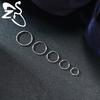 ZS 1 ks 20G Nerezová ocel Kruhová náušnice 6/8/10/12MM Kulaté náušnice s puzetou CZ Křišťálový kroužek do nosu Helix Chrupavka Piercing Zirkon