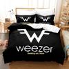 Hip Hop Weezer Band Bettwäsche Set Cartoon Anime Dreiteiliges Set Erwachsener Kind Schlafzimmer Dreiteilige Anzüge 3D Kawaii Sommerdecke