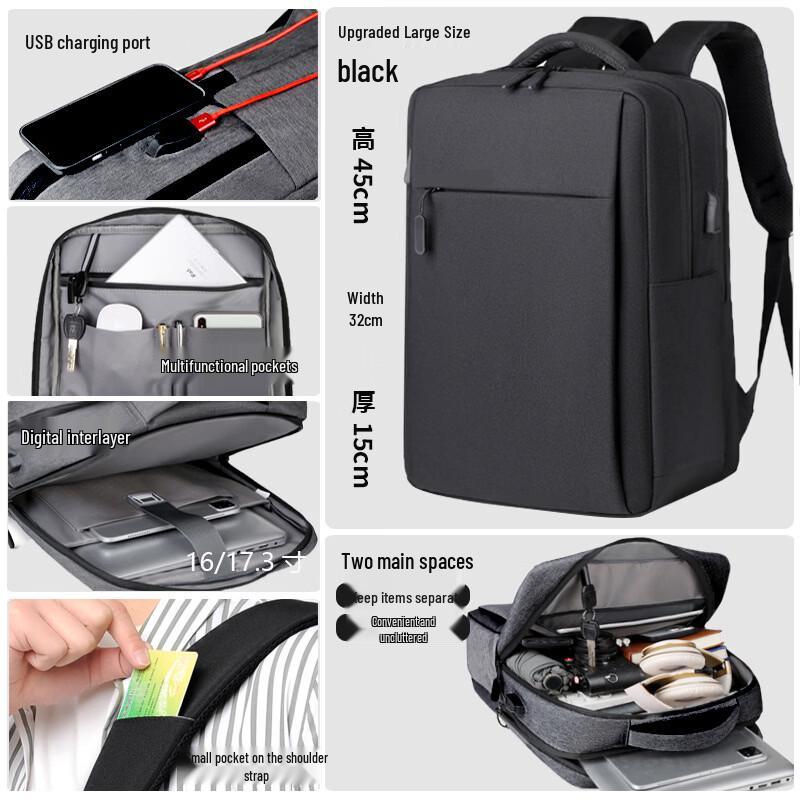 MDNG Unisex Large Capacity Laptop Backpack