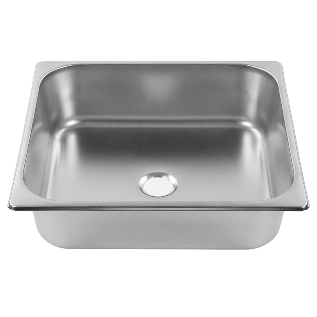 Zlewozmywak kuchenny Stal nierdzewna 304 Odporny na rdzę Szybki odpływ Kwadratowy Wpuszczany Podblatowy Jednokomorowy fo