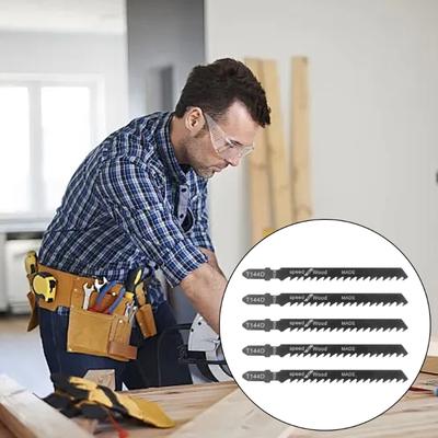5Pieces T Shank Jigsaws Cutter Tool Suitable for Wood Plastic Aluminum and Metal Cutting Quick and Fine Material Cutting