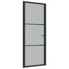 Vidaxl Drzwi Wewnętrzne, 83X201,5 Cm, Czarne, Matowe Szkło I Aluminium