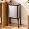 15Liter Rectangular Garbage Bin on the Legs Mobile Wheeled Kitchen Trash Can with Casters