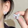 Korean Drama Host~ Cold Flash Diamond Bow Stud Earrings Design High-end Earrings Fashion Earrings
