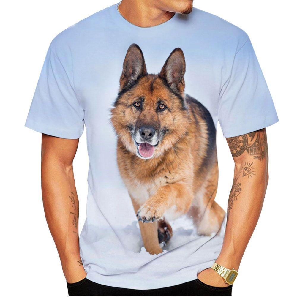 Men's T-Shirt Summer Casual 3D Print Tops Solid Color Short Sleeve Men's T-Shirt Pullover
