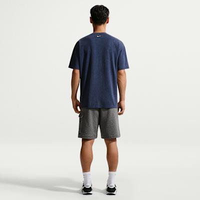 Nike Sportswear T Shirts Men's Dark Navy Blue Crew Neck Moderate
