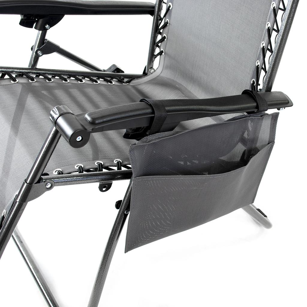 Folding Garden Lounger Armchair, Zero Gravity, Tourist, Graphite