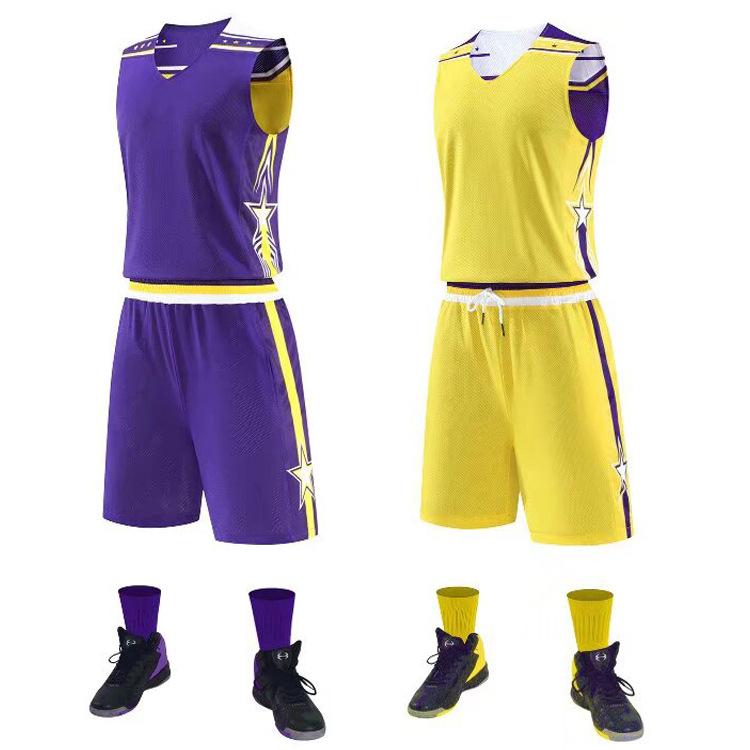American Double-Sided Basketball Jersey Set Men S Summer Student Sports Training Jersey Children S Game Jersey Wear Jerseys On Both Sides 3XS