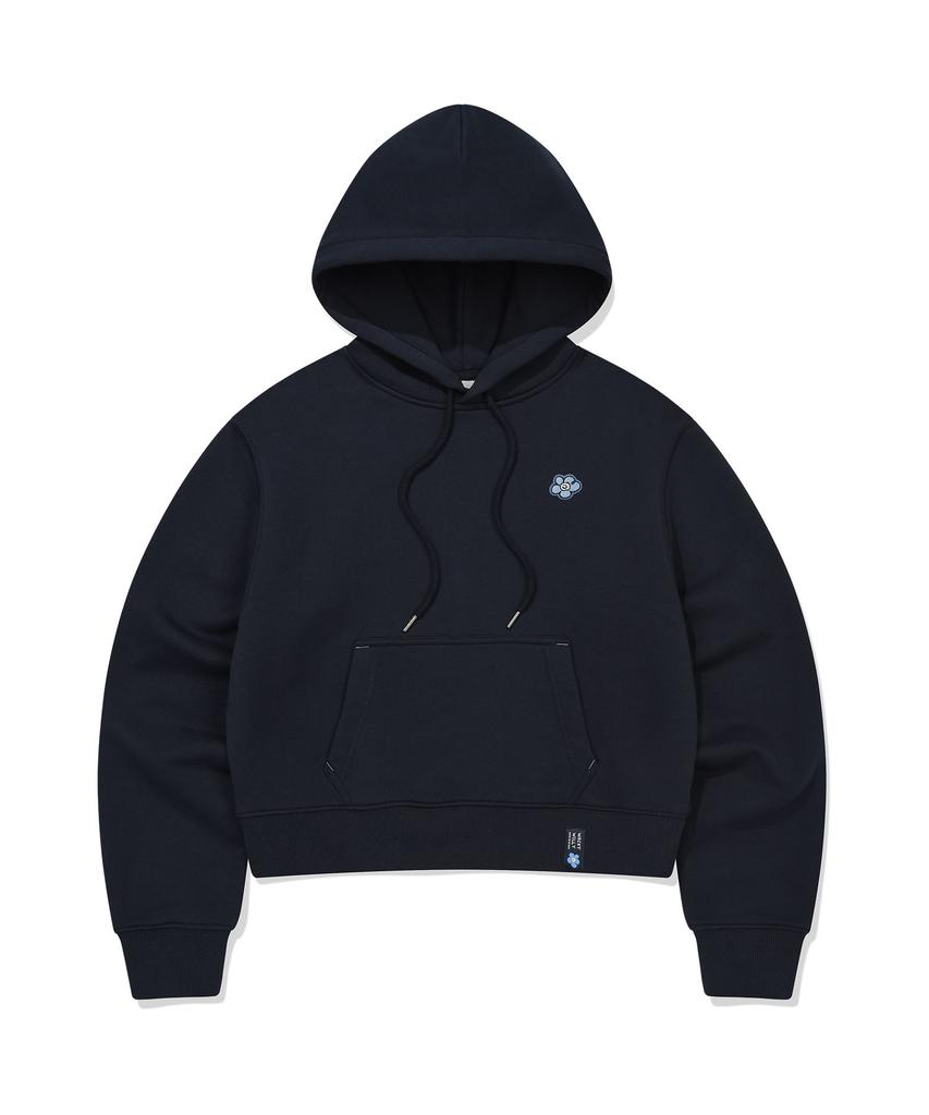 [26Ss] Women'S Lily Wappen Crop Hoodie Navy
