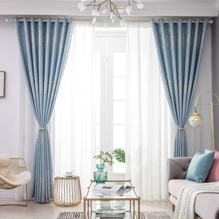 Nordic Blackout Jacquard Bamboo Cotton Curtains for Living Room, Bedroom, or Balcony