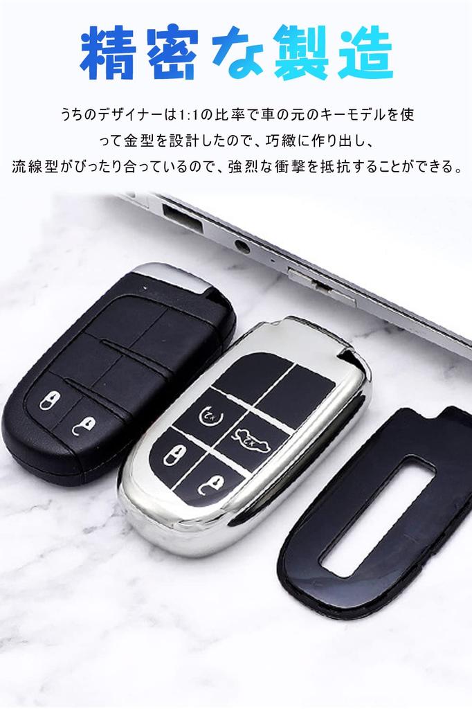 LETINGFAR Nyckelfodral för JEEP, Smart Nyckelfodral, Nyckelskydd, Dedikerad JEEP-design, 3J Nyckelhållare, etc, röd