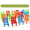 18 Piece Balancing Chair Set, Plastic  ing Toy, Fun Educational Game for Kids Ages 3+, Perfect for Parties and Family Reunions
