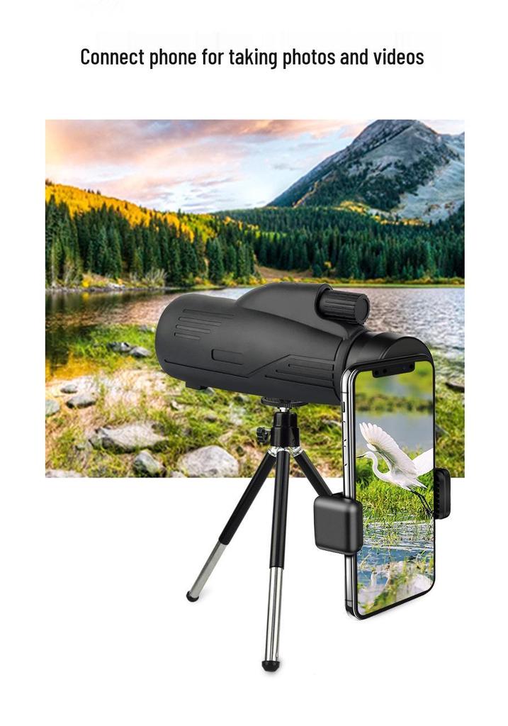 12x50 HD Monocular: High Magnification, Stable Imaging, Large Aperture for Outdoor Spotting