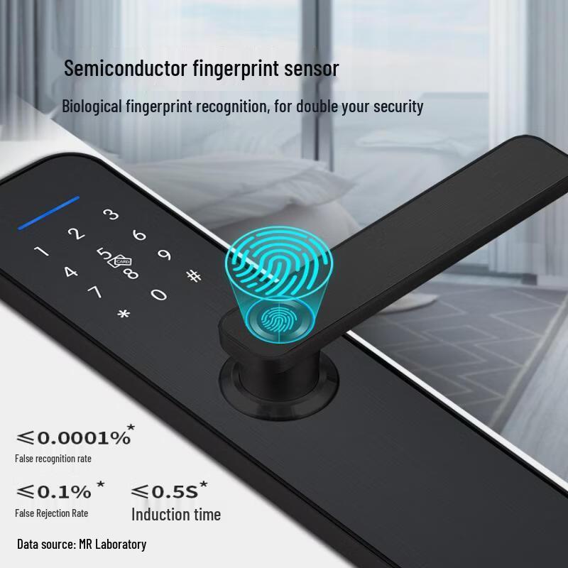 Red Bronze Smart Electronic Fingerprint Password Door Lock