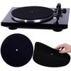 Record Turntable 3mm Mat for Record Black 12-inch Mat, Mat, Stable, Thick, Anti-Static, Vibration-Dampening Players,