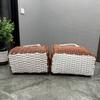 Plastic Storage Basket Square Woven Handbag Creative Hanging Baskets  Vegetable