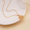 The Little Sun Pendant Necklace Features A Unique Clavicle Chain Design, Making It Suitable For Everyday Wear.