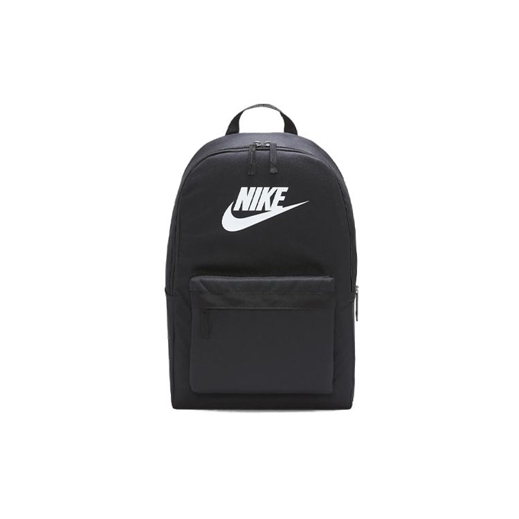 Nike Heritage Basic Logo Solid Color Student Portable Polyester 15 Inch Laptop Backpack Unisex Backpack Black DC4244-010 Black