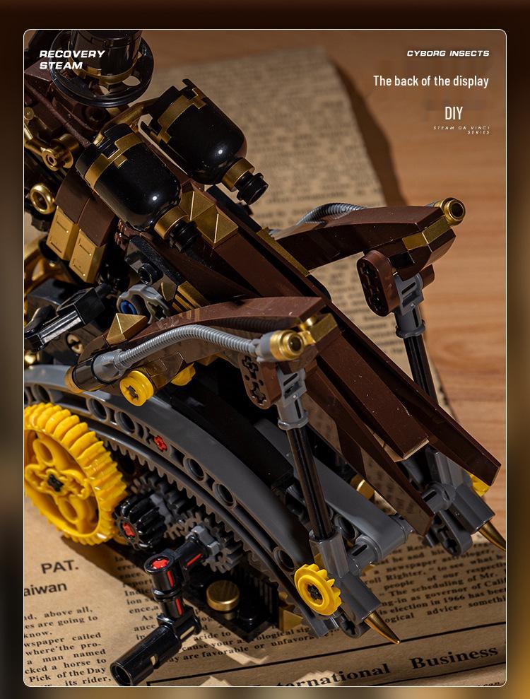 Mechanical Punk Insect Building Blocks Toy (Model JD011-15) - Grasshopper, Beetle, Mantis, Scorpion Assembly Set, Free Shipping