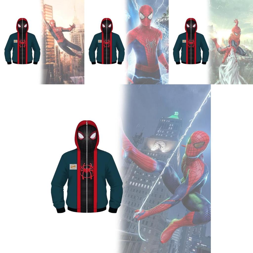 Spider Man Digital Print Hoodie For Men And Women Casual Fall Wear