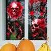 Halloween Horror Skull Head Blood Palm Print Home Atmosphere Decoration Glass Window Static Window Stickers