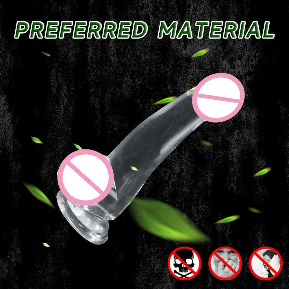 Multi-Size TPE Jelly Penis Dildo with Suction Cup, Anal Plug Vaginal Masturbator, Unisex Adult Sexy Sex Toy for Couples, Sex Toy
