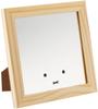 Factory Miffy 18cm Square Wood T'S Mirror, Mirror, Tabletop/Wall-Mountable, MF-5537436FA