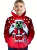 Boys' 3D Christmas Graphic Hoodie Long Sleeve Tops Casual Polyester Hoody Fall Spring Outerwear Sweatshirt Children's Clothing