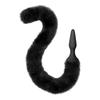 Anal Plug - Black - Silicone - Cat Tail - 120mm - 660mm - 90mm