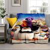 Pinguin Abenteuer Decke Flanelldecke für Bett, Sofa, Camping, Wandern, Picknick Zubehör, Geschenk für Familie Fan Geschenke