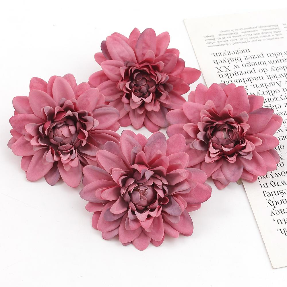 3/5Pcs Artificial Flowers Silk Rose Head Big Fake Flowers For Home Decor Wreath Accessories Bride Wedding Marriage Decoration