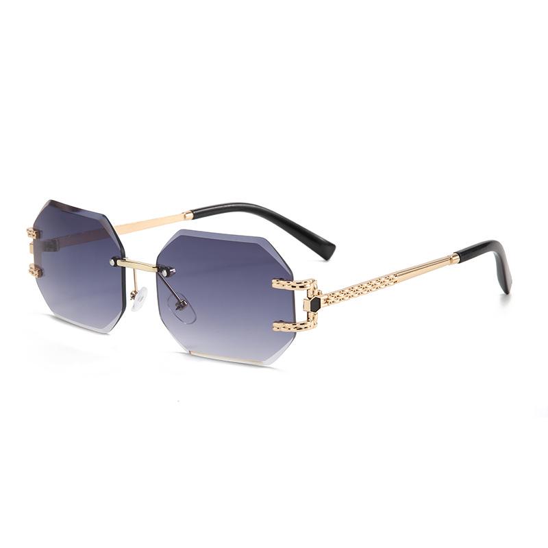 2025 Trendy Frameless Cut-Edge Anti-UV High-End Street Style Sunglasses