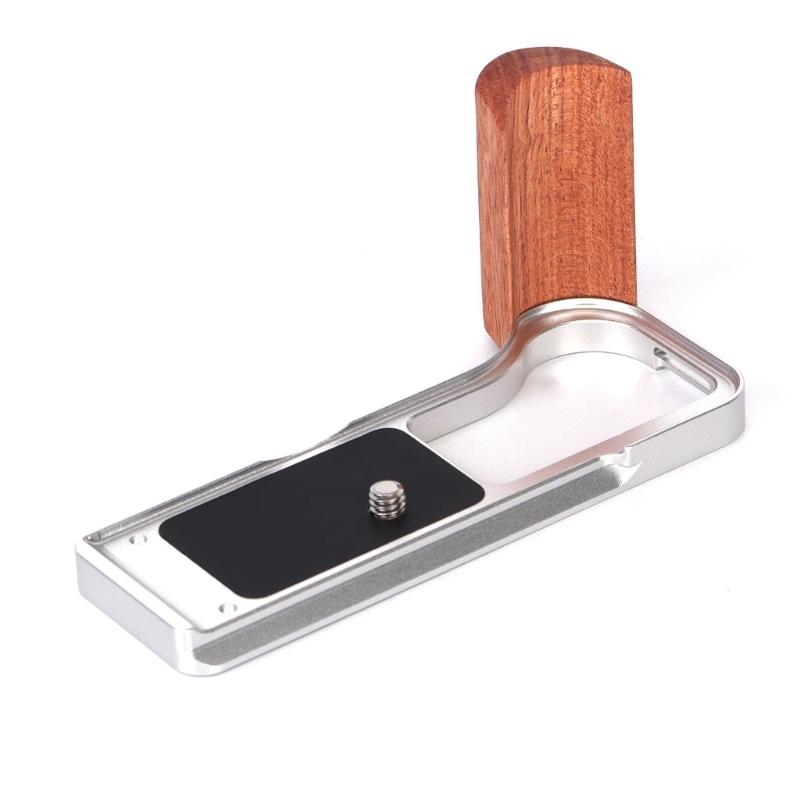 High Precise Aluminum Base Wooden Handle For R50V Cameras Hand Grip Improved Ergonomics And Durability 1/4inch Screw