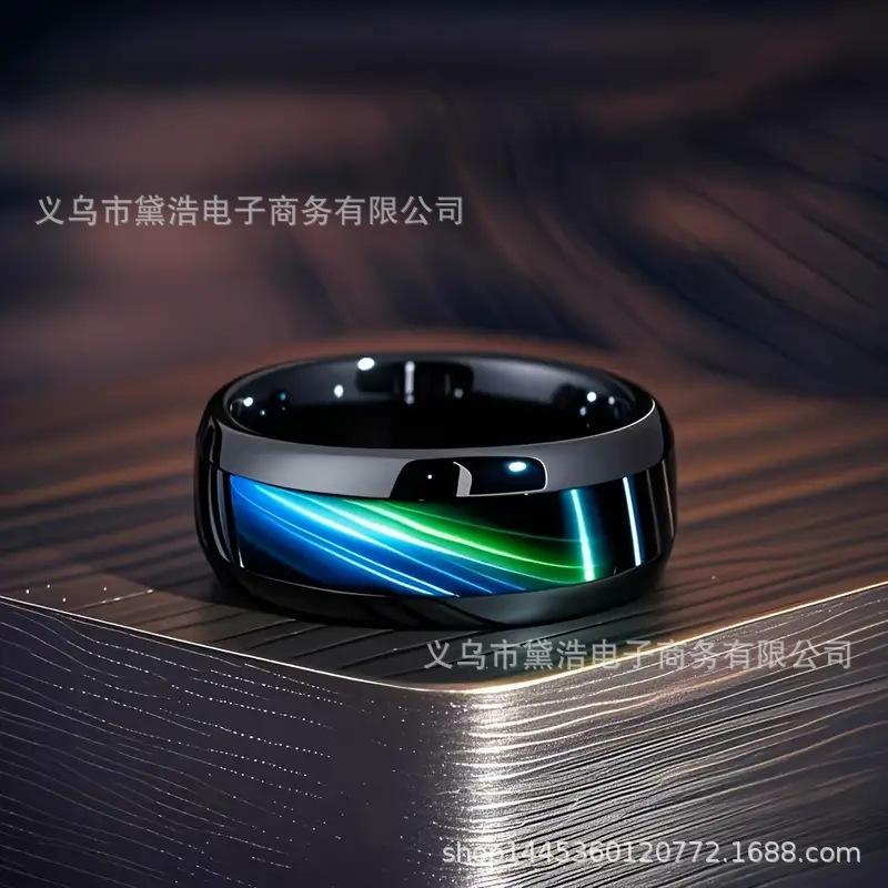 Prsten Aurora z leštěné titanové oceli, pohodlný střih, šířka 8 mm, unisex šperk