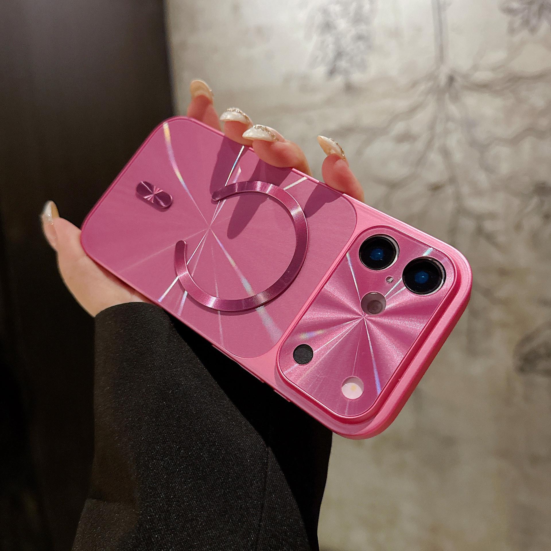 

iPhone 17 Pro Max Case Aurora Magnetic CD Pattern Big Window Drop-proof Hard Cover 13