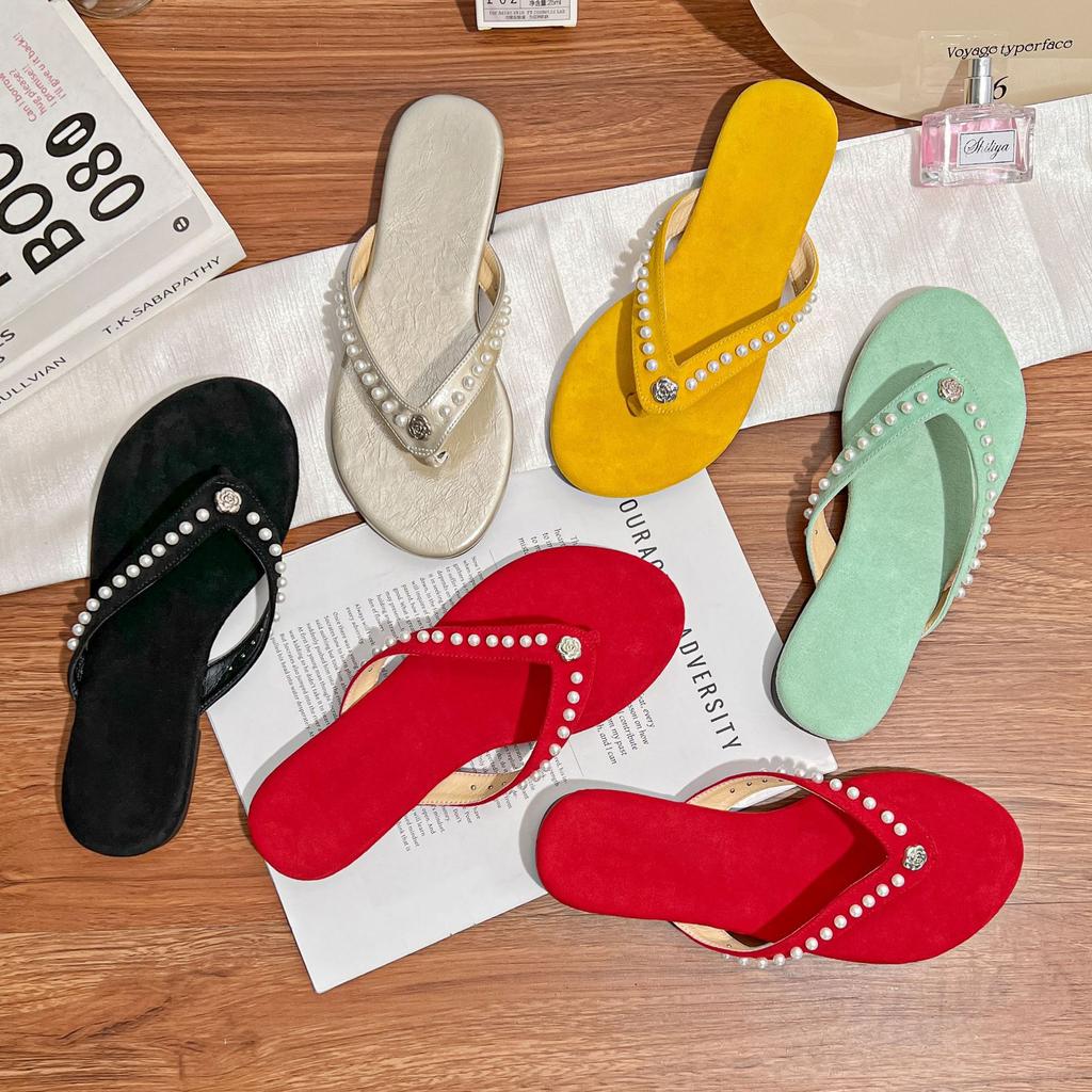 French Temperament Flip-flops Women's High-end Flat Sandals Summer 2025 Breathable Casual Shoes Women's Versatile