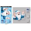 Kerst Blauwe Sneeuwman Raamstickers Kerstman Vogel Sneeuwvlok Eland Ornamenten Vrolijk Kerstfeest Gelukkig Nieuwjaar