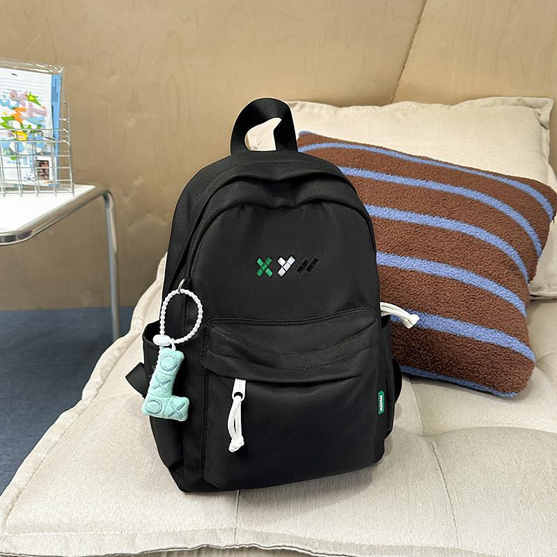 School Solid Color Bag Backpack Large Capacity Middle Schoolers Gift Unisex