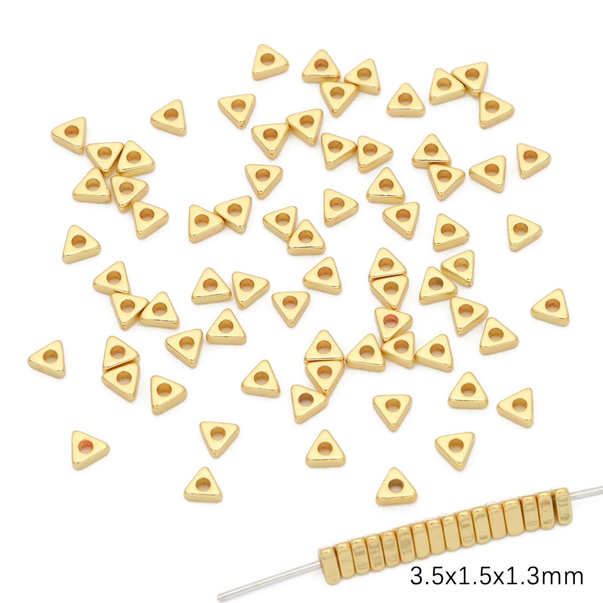 

Медные бусины-перегородки для ювелирных изделий ручной работы своими руками, 10 шт./пакет 3.5x1.5x1.3mm*10pcs/bag золотой