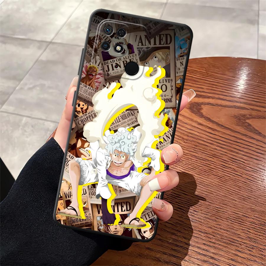 Black Soft Phone Cover Case for Xiaomi Redmi A4 9 A1 A2 Plus 13C 10 K40 K80 Pro A3 12C 14C A5 One Piece Anime Luffy