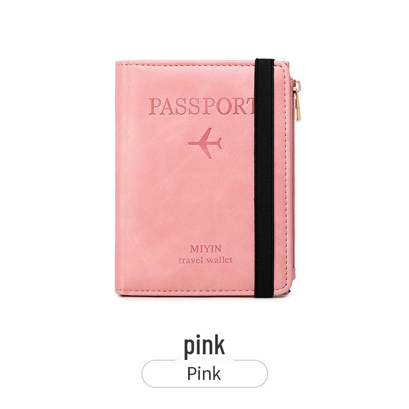 2024 Damen RFID Diebstahlsichere Reisepass-Tasche - Multifunktional, Schlicht, Einfarbig Reisehalter