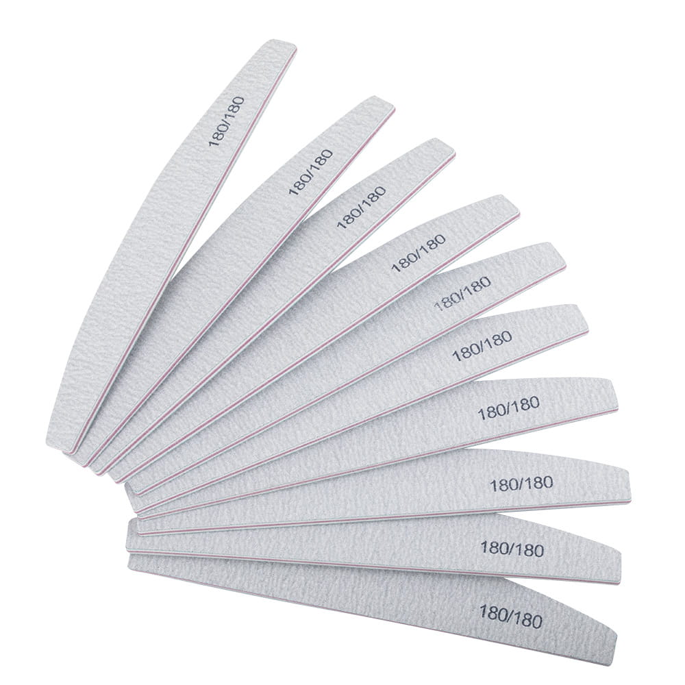 Pilnik Do Paznokci Łódka Zebra 180/180 Mollylac Pakiet 10Szt