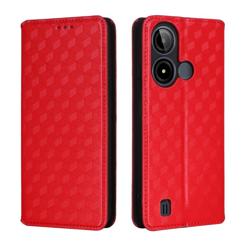 BLU C9 Leather Case: Multifunctional Protective Cover with Card Holder, Stand, and Magnetic Closure.