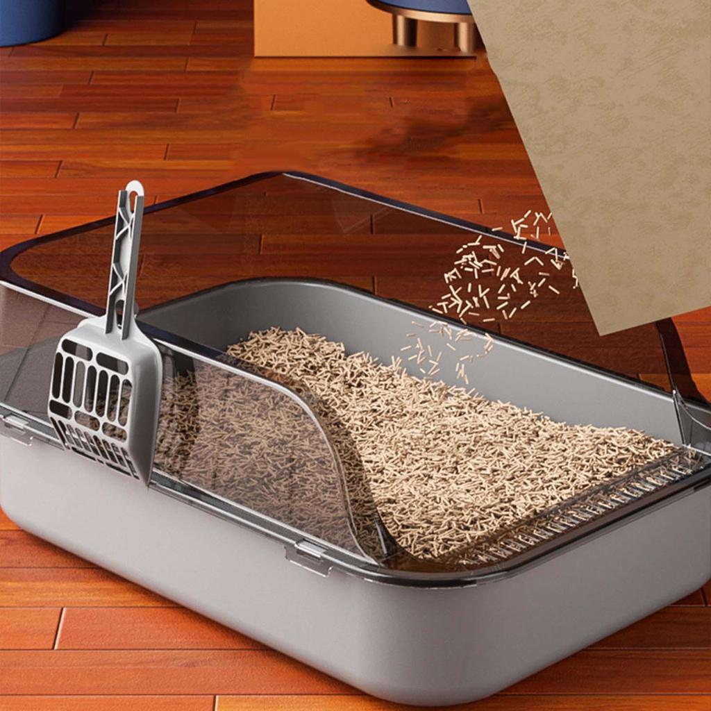 Offene Katzenklo-Box Tragbare Bettpfanne Kätzchen-Klo-Schale Katzentoilette Sandkasten