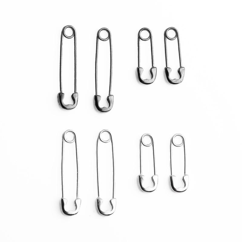 "925 Sterling Silver Unisex Pin Earrings - Korean Fashion"